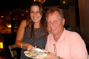 Friends at restaurant Penelope in Eilat